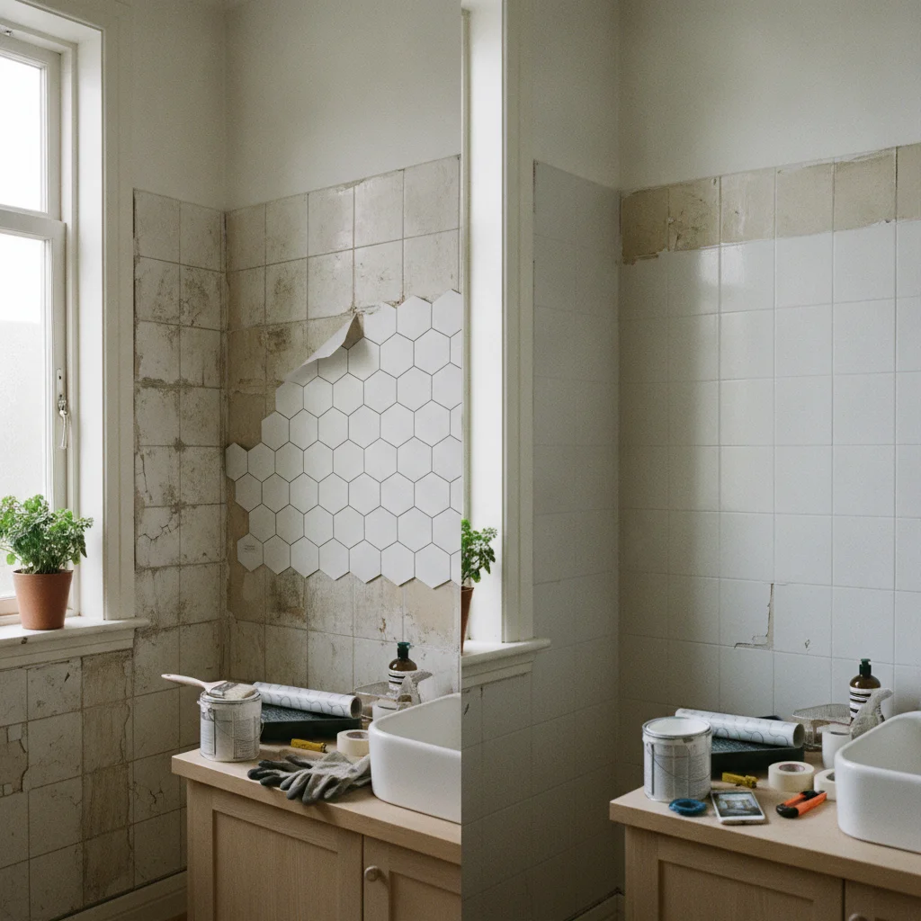 Carrelage adhésif ou peinture pour carrelage : que choisir