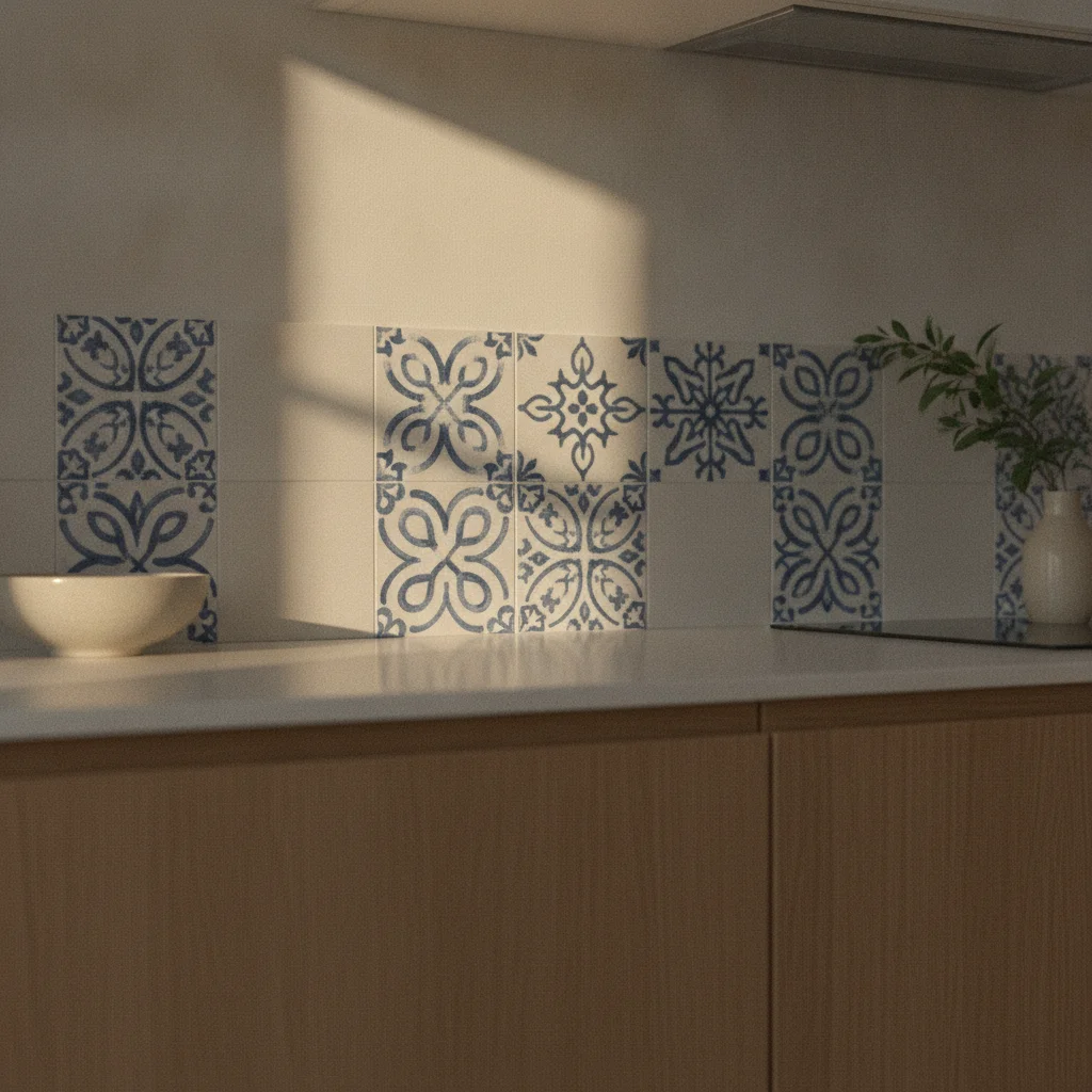 La tendance azulejos portugais en version adhésive